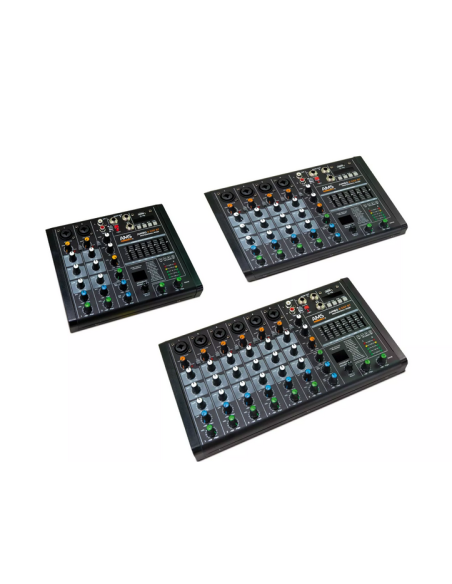 AMS JUMBO 8 DSP BT Mezclador de audio. 4 canales mono + 1 estéreo