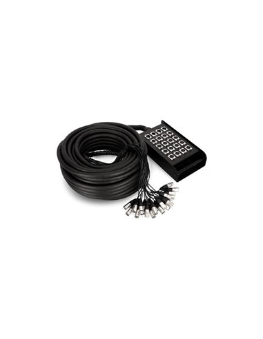 Adam Hall Cables K 20 C 30 - Manguera de Cable con Cajetín de Escenario 16/4 30 m