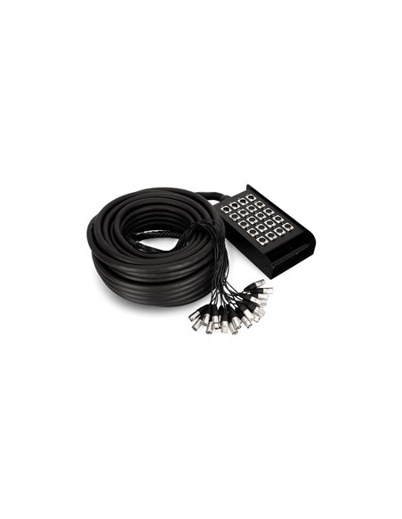 Adam Hall Cables K 20 C 30 - Manguera de Cable con Cajetín de Escenario 16/4 30 m