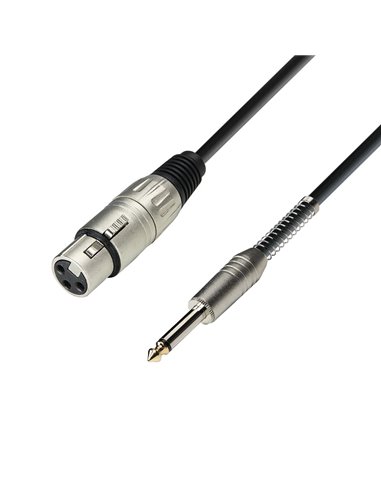 Adam Hall Cables 3 STAR MFP 0600 - Cable de Micro de XLR hembra a Jack 6,3 mm mono 6 m