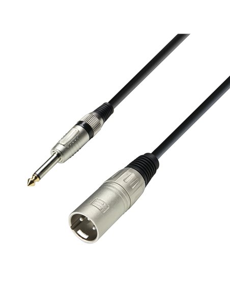 Adam Hall Cables 3 STAR MMP 0600 - Cable de Micro de XLR macho a Jack 6,3 mm mono 6 m