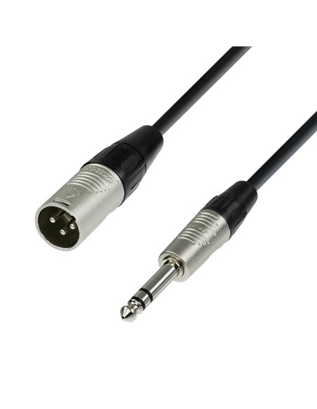 Adam Hall Cables 4 STAR BMV 0300 - Cable de Micro REAN de XLR macho a Jack 6,3 mm estéreo 3 m