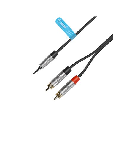 Adam Hall Cables 4 STAR YWCC 0150 - Cable de Audio REAN de Minijack 3,5 mm estéreo a 2 RCA macho 1,5 m