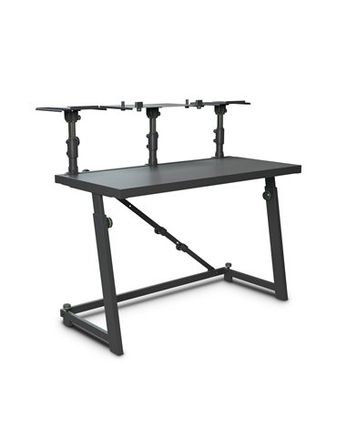 Gravity FDJT 01 - Mesa de DJ con bandejas adaptables para altavoces y portátil