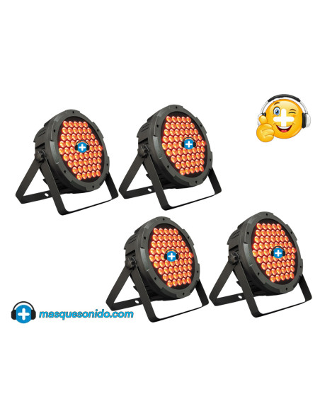 Pack 8x Focos LED 90W RGB + Cables | Mark SuperParLED Eco 85
