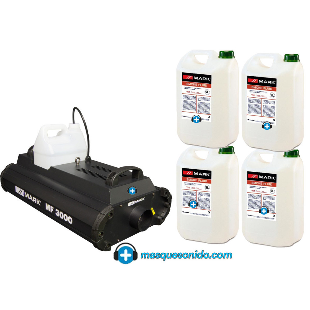 Pack Máquina Humo 3000W Gran Caudal + Líquido
