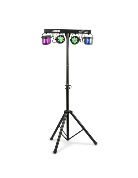 Pack Fiesta Escenario Pro: Altavoces Activos + 2 PartyBars y UV