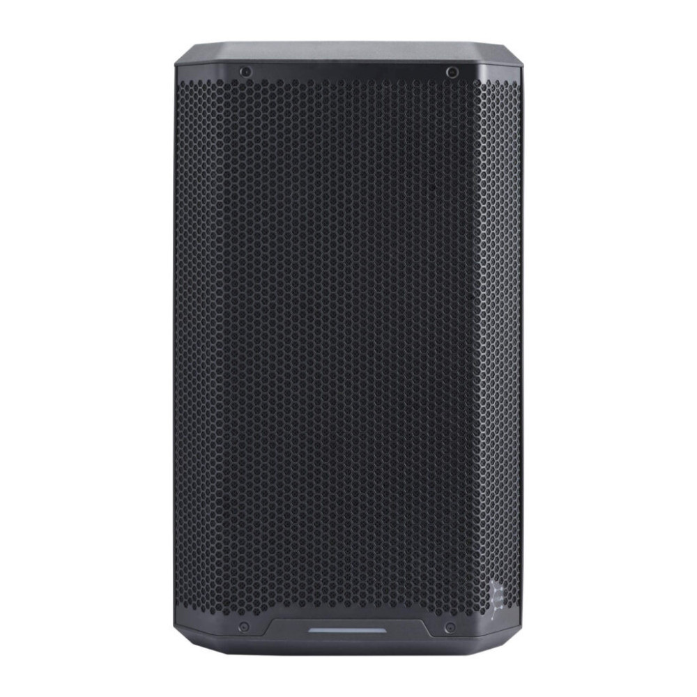 Frontal: Altavoz autoamplificado Audiophony CARBON12A de 12 pulgadas con rejilla metálica.