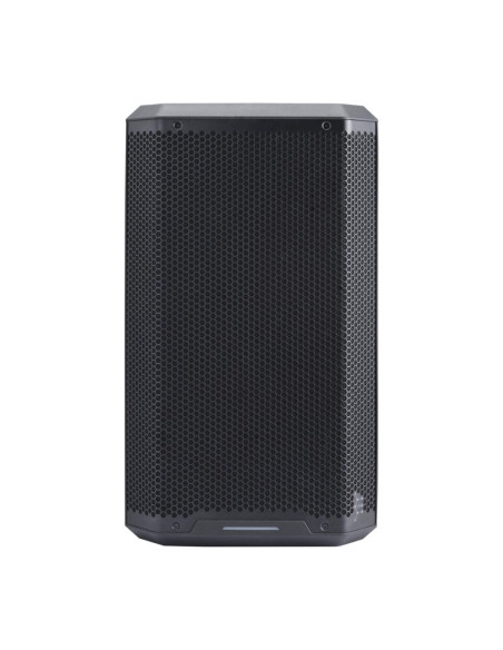Frontal: Altavoz autoamplificado Audiophony CARBON12A de 12 pulgadas con rejilla metálica.