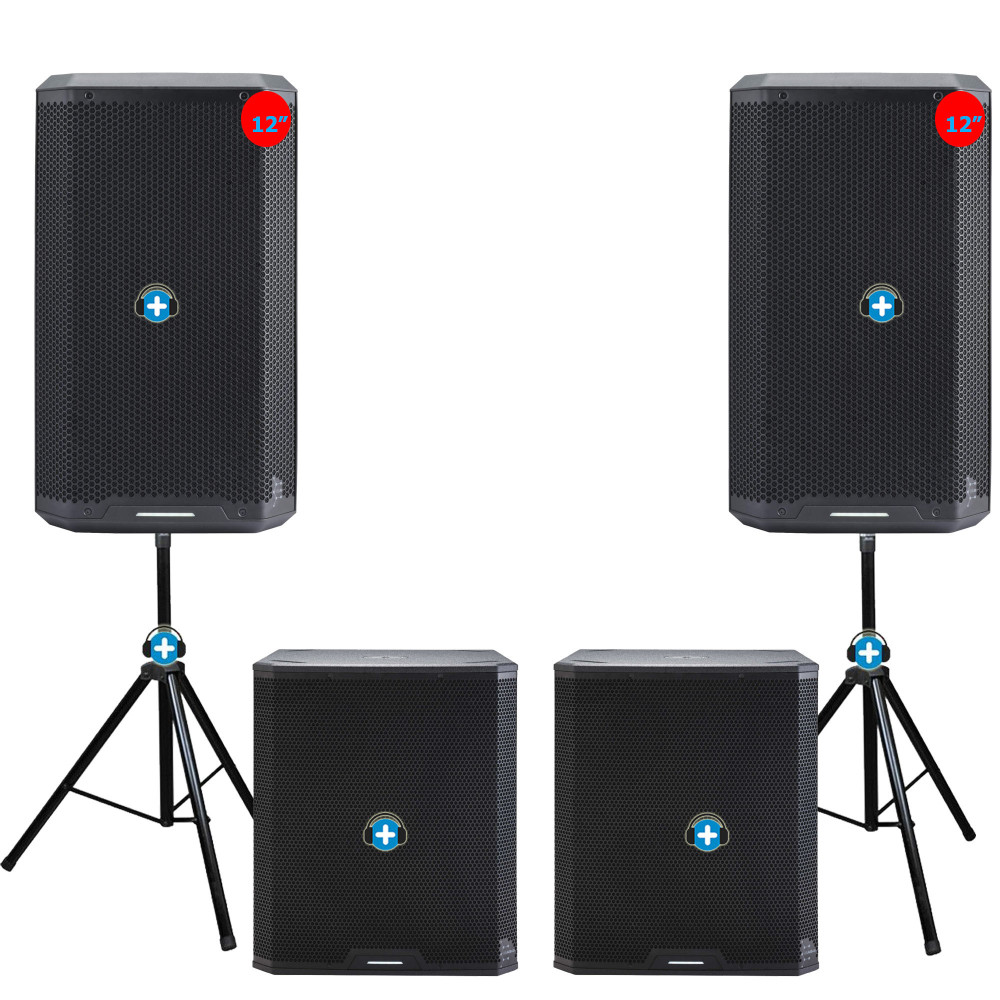 Pack sonido  Audiophony Carbon 2.2 | 2x12" + 2x18" + Soportes