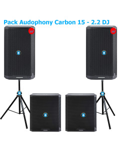 Equipo Sonido DJ Profesional 2.2 | 2x15" + 2x18" Audiophony Carbon 2