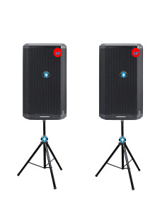 Equipo de sonido PA Carbon 15A con soportes