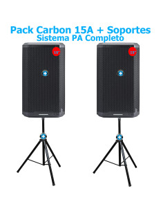 Equipo de sonido PA Carbon 15A con soportes 2