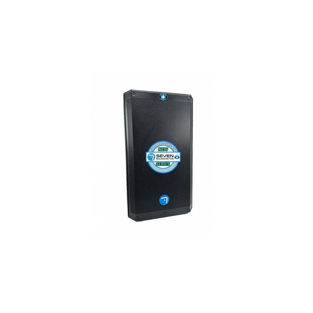 Altavoz activo Seven Sound Vector PASV-12A PRO de 12 pulgadas vista frontal con rejilla metálica robusta para discomóvil