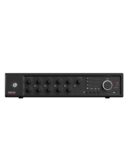 Fonestar MAX-600Z - Amplificador Megafonía Class D 600W RMS con 5 Zonas e Hilo Musical
