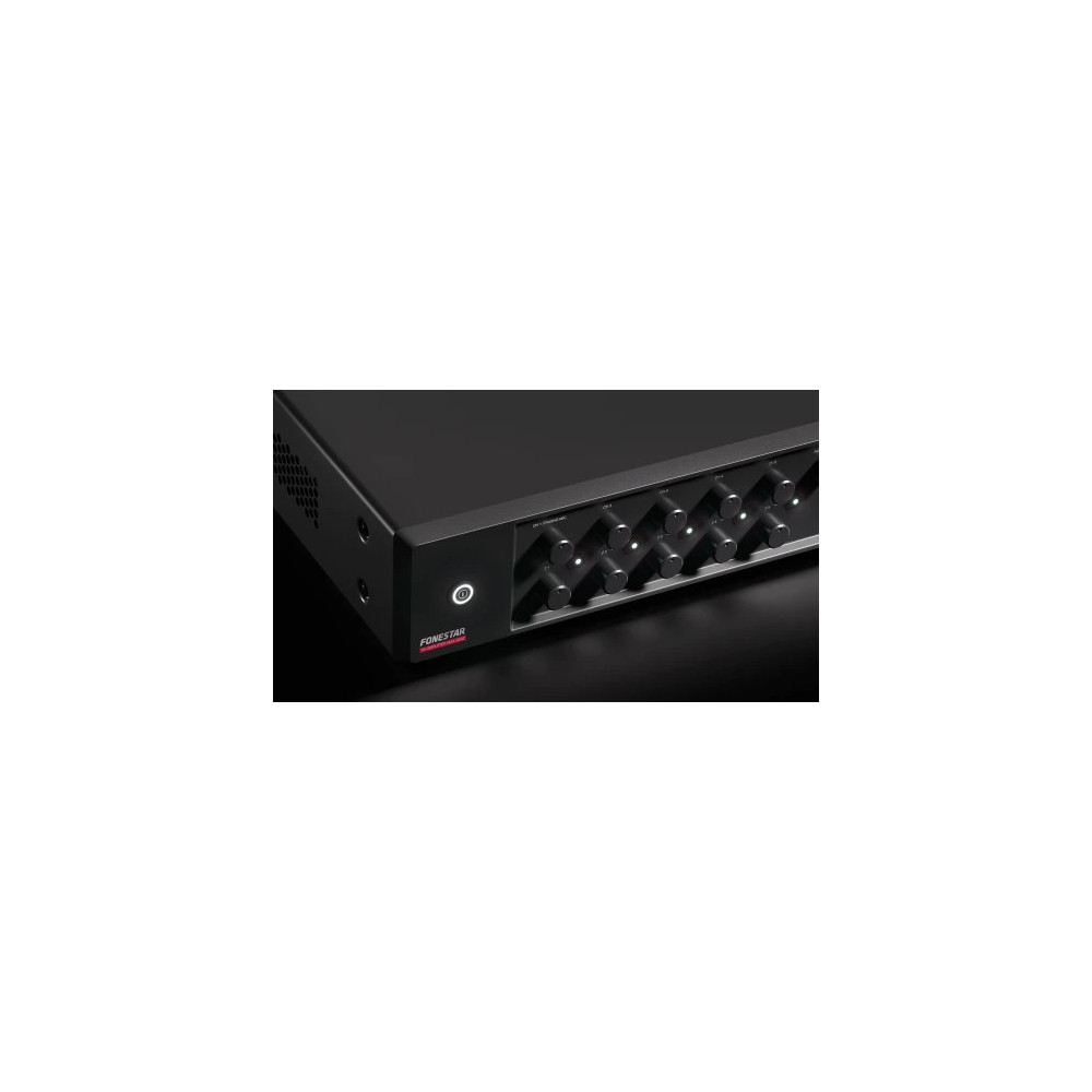 Fonestar MAX-600Z - Amplificador Megafonía Class D 600W RMS con 5 Zonas e Hilo Musical