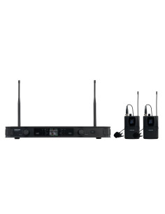 FONESTAR SONAIR-PRO-2P Micrófono inalámbrico doble de petaca UHF ID Pilot y Diversity