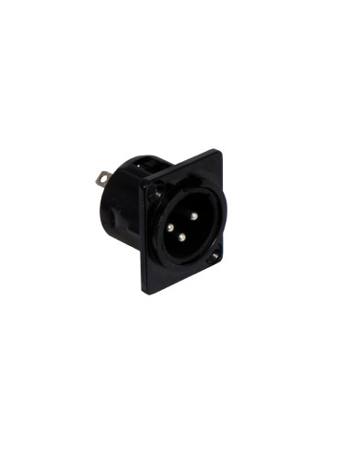 FONESTAR SM-573 Conector de audio XLR macho con sujeción a chasis o panel para rack 19''