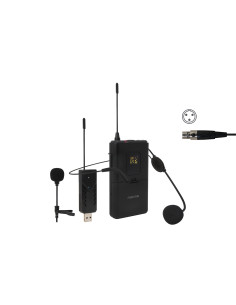 FONESTAR WI-MIC Micrófono de cabeza y solapa UHF