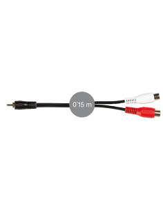 FONESTAR AA-225 Cable señal de audio RCA macho a 2 RCA hembra