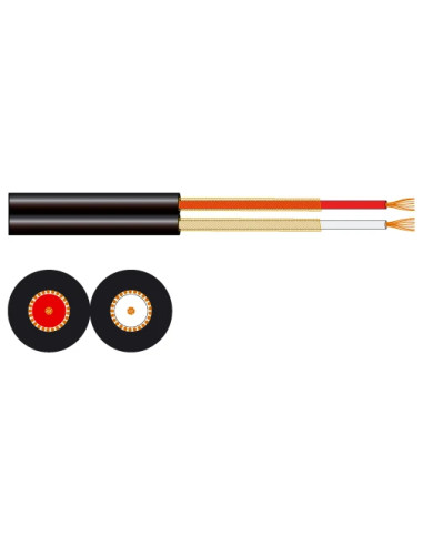 FONESTAR CE-60-NE Rollo de cable A/V de 2 conductores