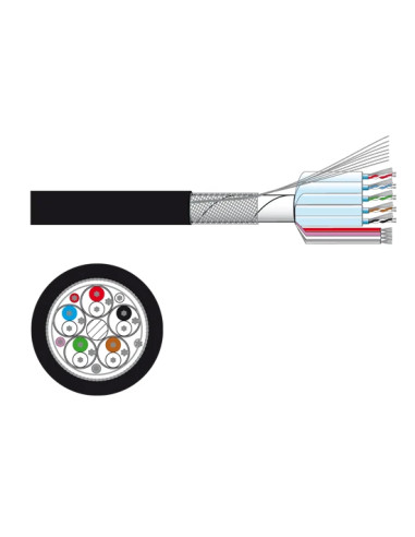 FONESTAR CH-124 Rollo de cable 5 cables datos de 2 conductores