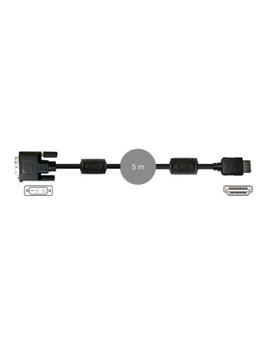 FONESTAR 7909-5 Cable DVI-D 19 pines macho a HDMI macho