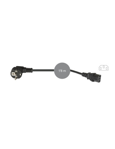 FONESTAR SR-420 Cable alimentación CA Schuko macho a IEC 60320 C13 hembra