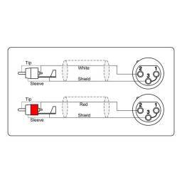 Adam Hall Cables Cable de Audio de 2 XLR hembra a 2 RCA macho 3 m - 1 2