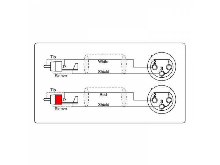 Adam Hall Cables Cable de Audio de 2 XLR hembra a 2 RCA macho 3 m - 2