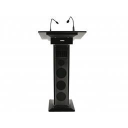 BST- ACM73- Atril amplificado Negro- luz micro + 2 mic UHF de mano - 2