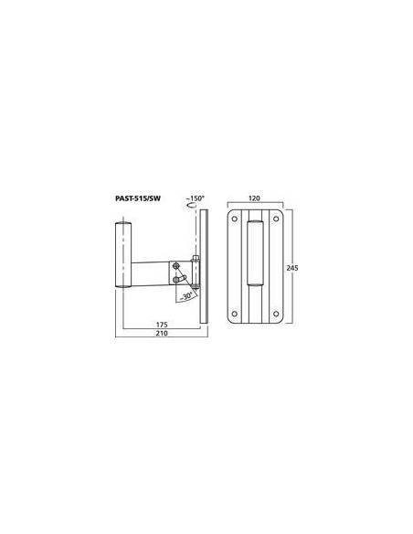 IMG Stage Line PAST-515/SW Soporte de pared para Altavoces - 2