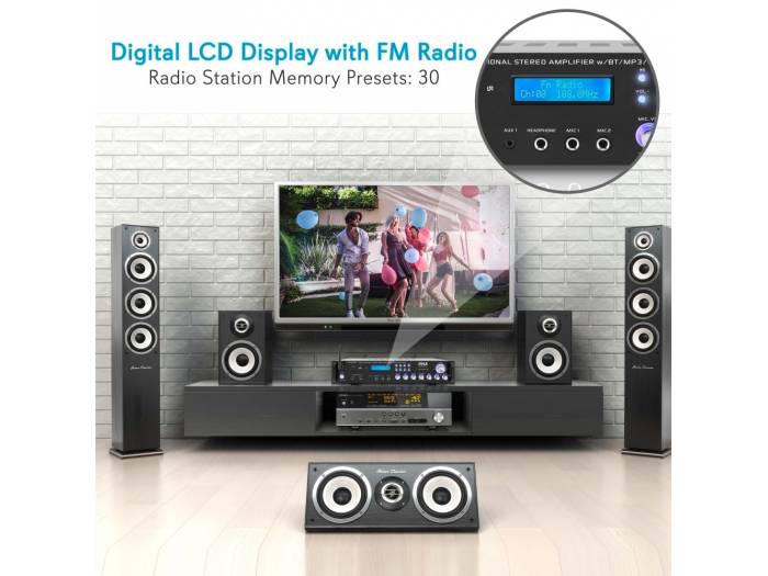 Pyle P2001BT- Amplificador con, RADIO USB Y 2000W Pyle Pro P2001BT - 6