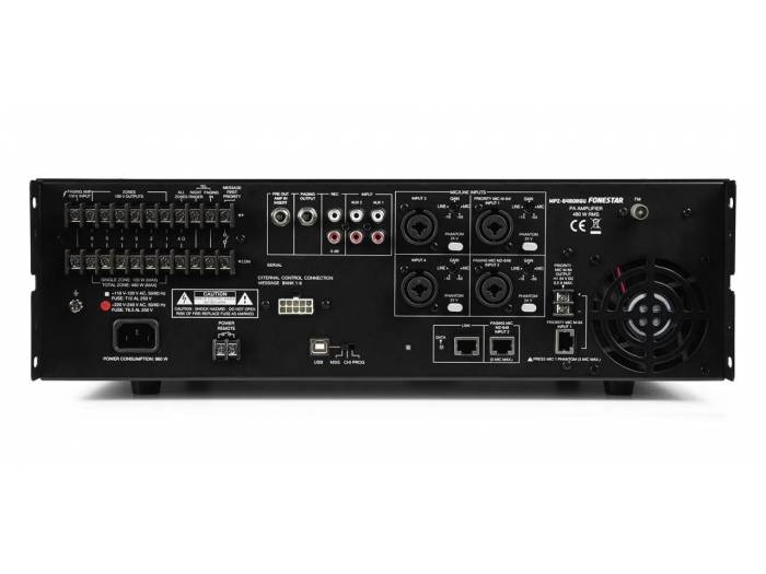 Fonestar MPZ-6480RGU - Amplificador 6 zonas 480W - 5